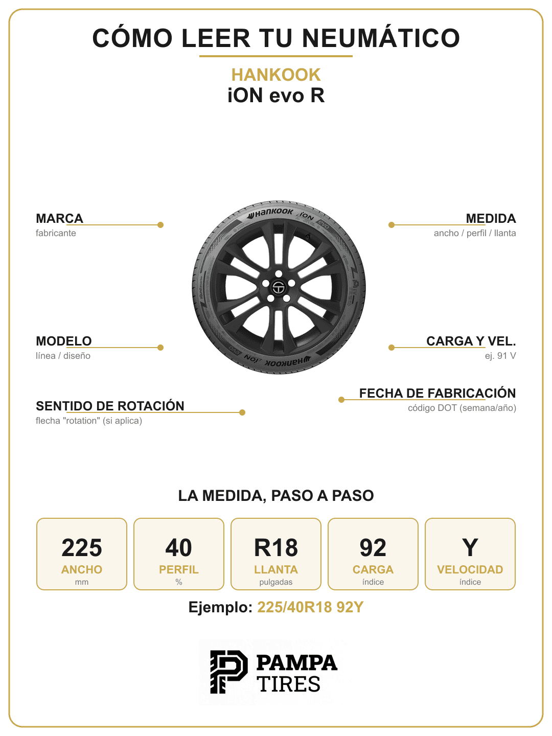 Hankook iON Evo R 225/40R19 — vista 3/4